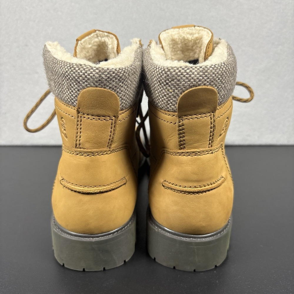Kamik Women's Tan Waterproof Boots Tan Size 10 Faux Fur Lined Lace Up Shoes - Picture 3 of 11